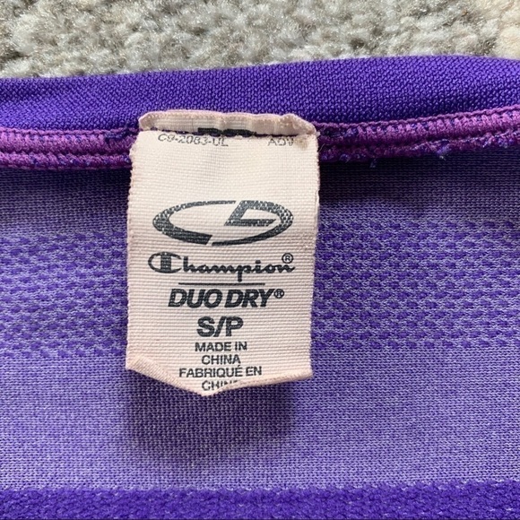 Champion Purple Striped Long Sleeve Wicking Top - Picture 3 of 3
